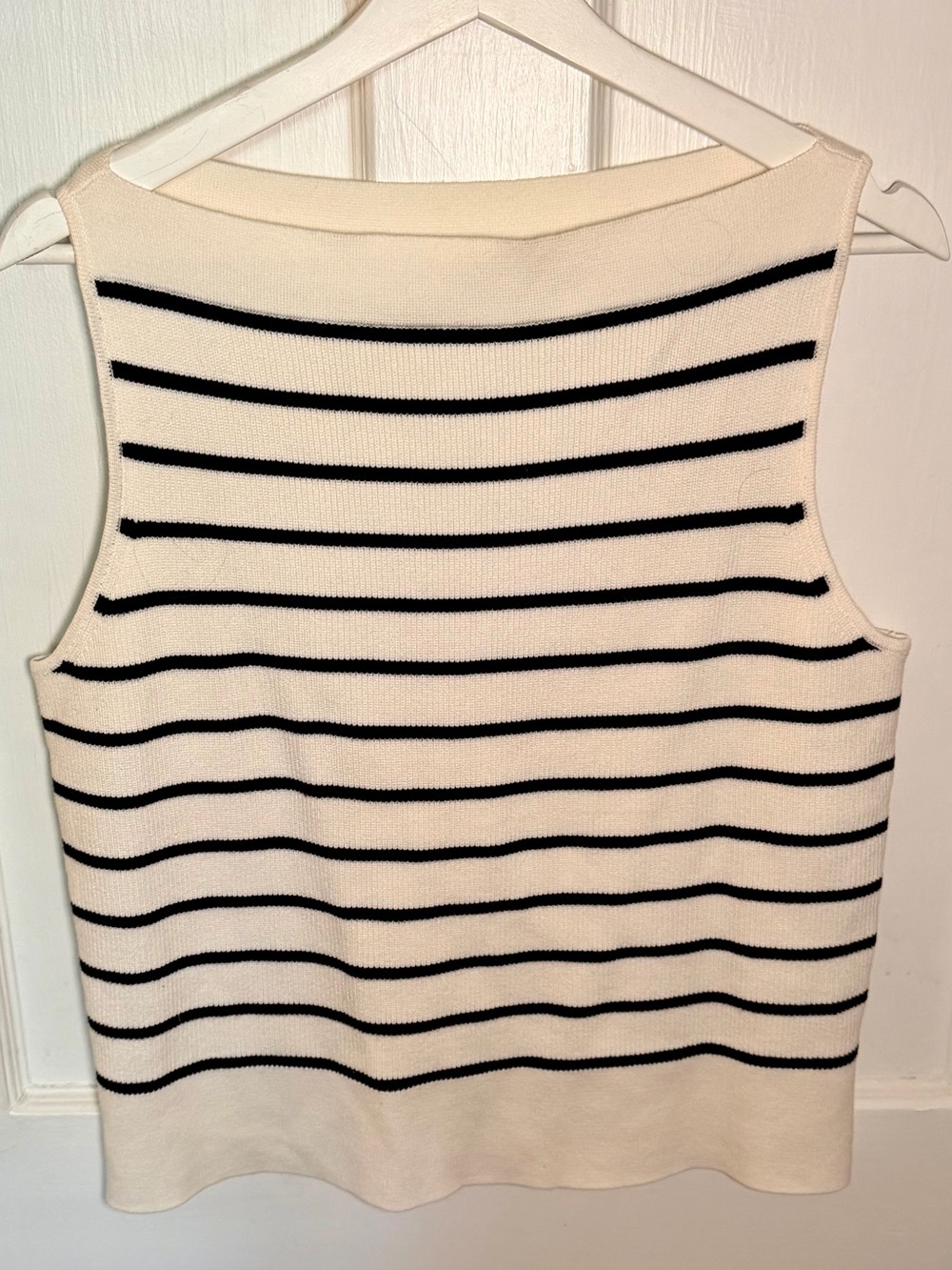 Striped Boatneck Sweater Tank